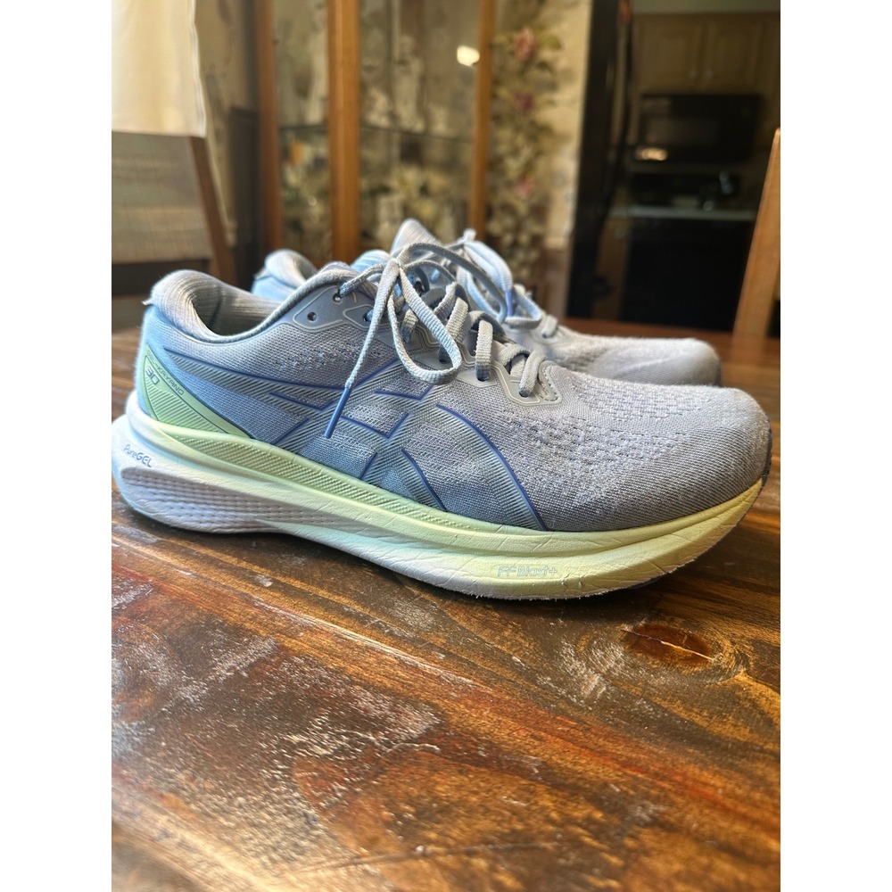 ASICS Gel-Kayano 30 Women Running Shoes Blue Yellow 1012B357 Size 9.5 Stability‎